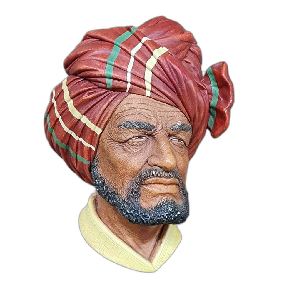 Vintage BOSSON'S Chalkware Head ABDHUL 8" 1960 England